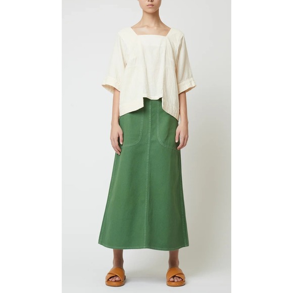 Atelier Delphine Tops - Atelier Delphine Block Top in Crinkle Gauze 100% Cotton USA MADE Kinari Medium